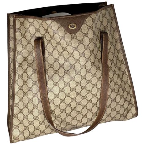 gucci canvas shopper|gucci canvas tote bag vintage.